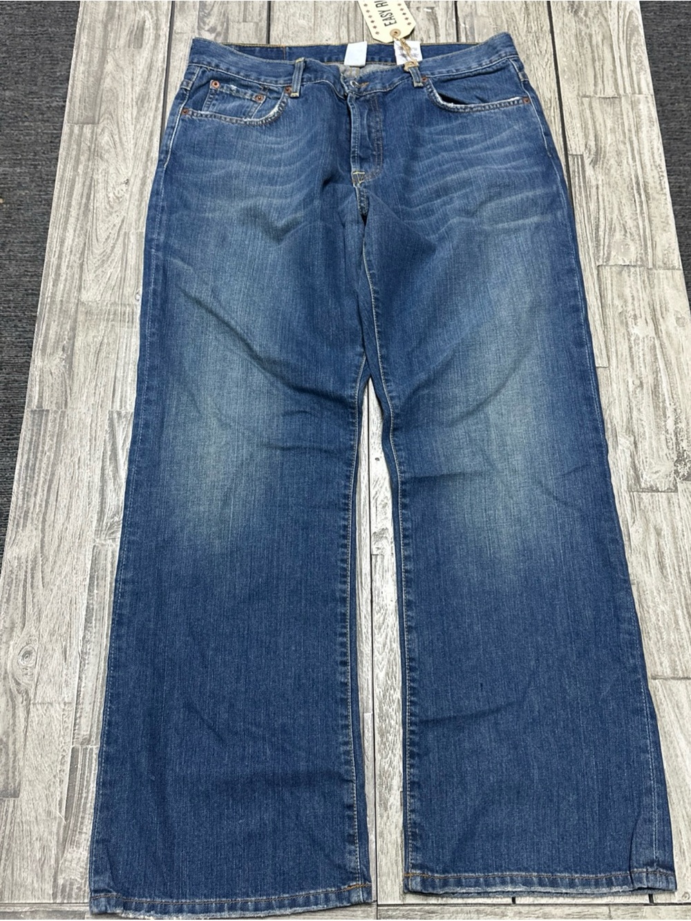 NWT VTG LuckyBrand Dungarees Easy Rider Jeans 14/32 Mid Rise Relaxed Bootleg USA